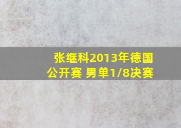 张继科2013年德国公开赛 男单1/8决赛